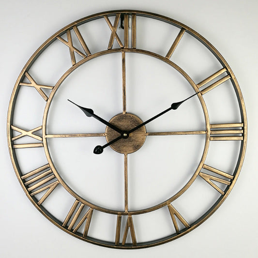 Grote IJzeren Retro Wandklok – Industrieel Design 60 cm voor Tijdloos Interieur 0