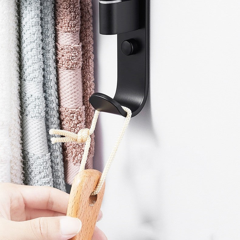 Handdoekenrek Zwart Met 5 Draaibare Armen – Modern Wandmontage Handdoek Rek Voor Badkamer 4