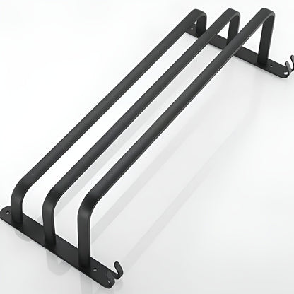 Handdoekhouder Wandmontage 3-laags van Aluminium – Zwart, Ruimtebesparend Ontwerp 5
