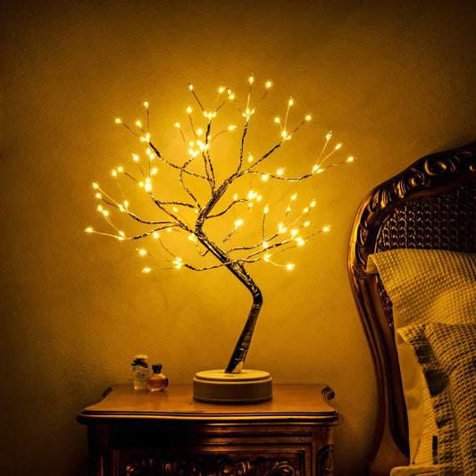 Handgemaakte LED Boomlamp met 108 LEDs – Magisch Sprookjeslandschap voor Elke Kamer 0