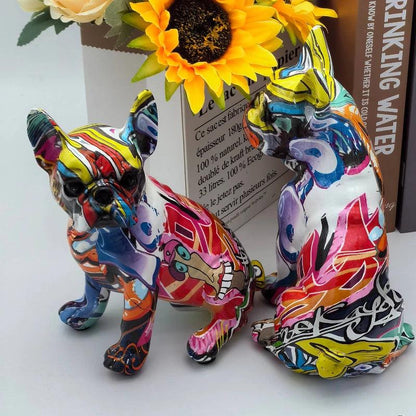 Handgeschilderd Teckelfiguur van Duurzaam Hars – Uniek Decoratiestuk voor Hondenliefhebbers in Veelkleurige Ontwerpen 6