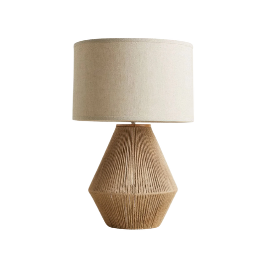 Handgeweven Hennep Bureau Lamp met Minimalistisch Ontwerp en Energiezuinige LED Compatibiliteit 0