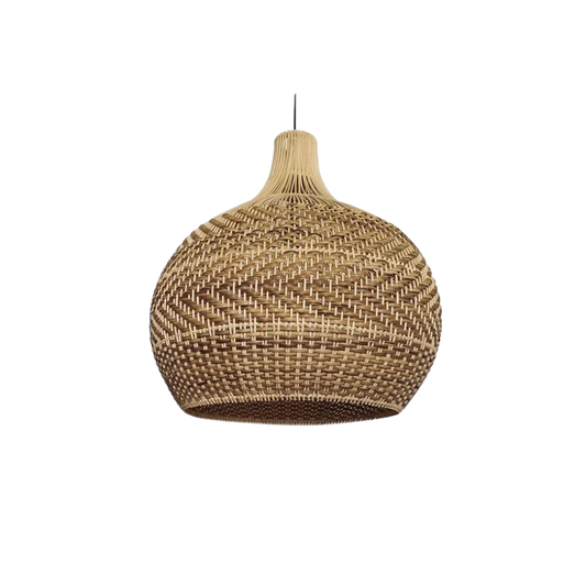 Handgeweven Rieten Hanglamp voor Woonkamer – Bohemian Stijl, 30cm Hoog, Natuurlijk Riet, Duurzaam en Eenvoudig te Installeren 0