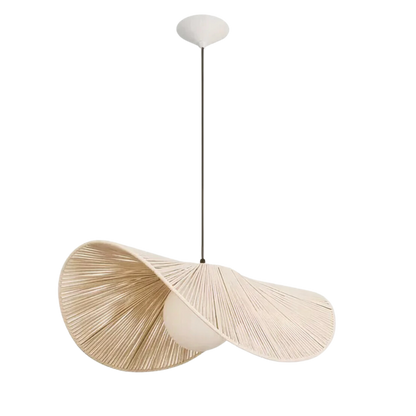 Handgeweven Touwkroonluchter – Retro Beige, 60 cm, Uniek Decoratief Verlichtingsstuk voor Woon- en Eetkamers 0