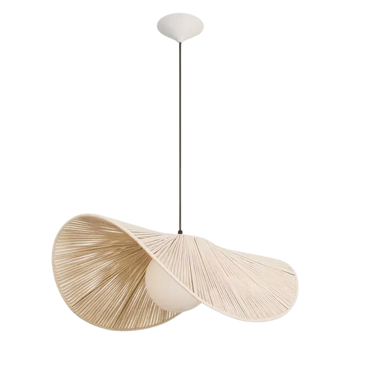 Handgeweven Touwkroonluchter – Retro Beige, 60 cm, Uniek Decoratief Verlichtingsstuk voor Woon- en Eetkamers 0