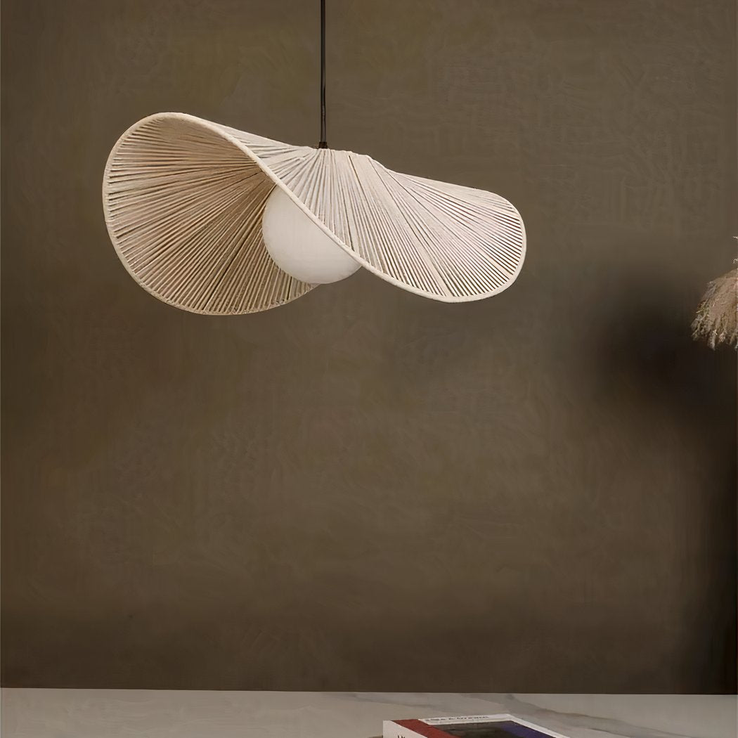 Handgeweven Touwkroonluchter – Retro Beige, 60 cm, Uniek Decoratief Verlichtingsstuk voor Woon- en Eetkamers 3
