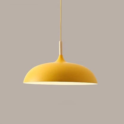 Hanglamp van Metaal en Hout in Pasteltinten voor Eettafel – Verstelbare Hoogte en Sfeervolle Verlichting 0