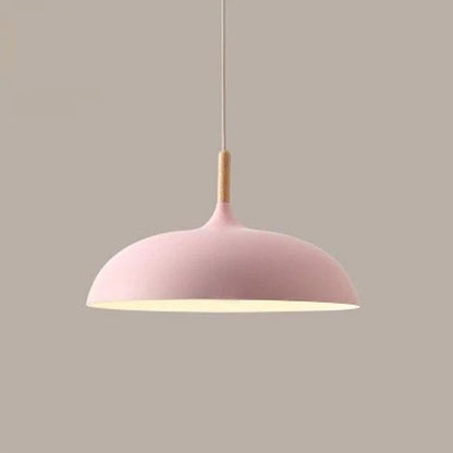 Hanglamp van Metaal en Hout in Pasteltinten voor Eettafel – Verstelbare Hoogte en Sfeervolle Verlichting 12