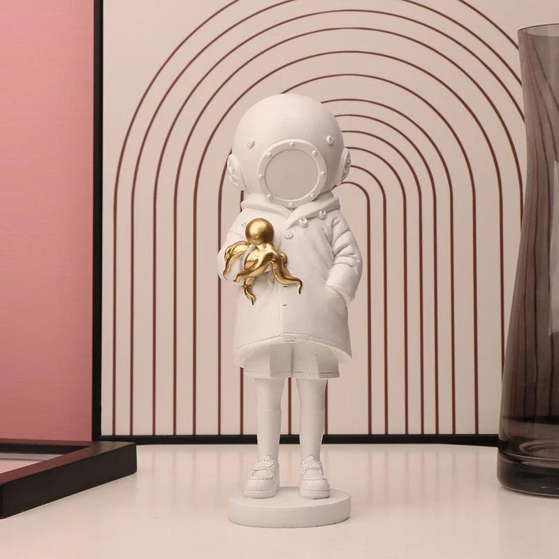 Hars Sculptuur Duikmeisje – Moderne Woondecoratie voor Woonkamer en Serre, Uniek Kunstwerk Accessoires 2