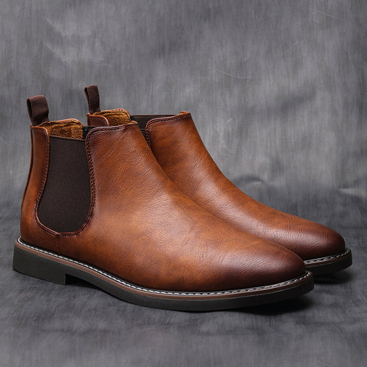 Heren Chelsea Laarzen met Elastische Zijpanelen – Comfortabele en Stijlvolle Boots voor Casual en Formele Gelegenheden 0