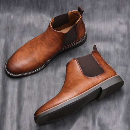 Heren Chelsea Laarzen met Elastische Zijpanelen – Comfortabele en Stijlvolle Boots voor Casual en Formele Gelegenheden 5