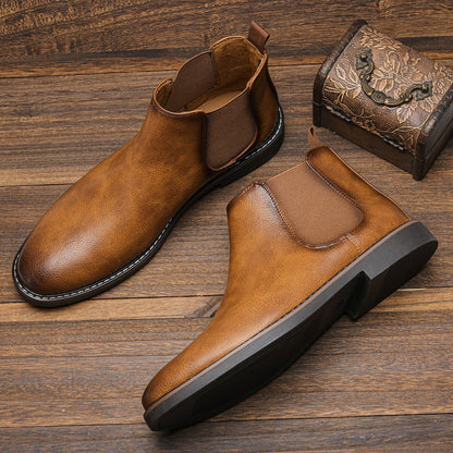 Heren Chelsea Laarzen met Elastische Zijpanelen – Comfortabele en Stijlvolle Boots voor Casual en Formele Gelegenheden 6