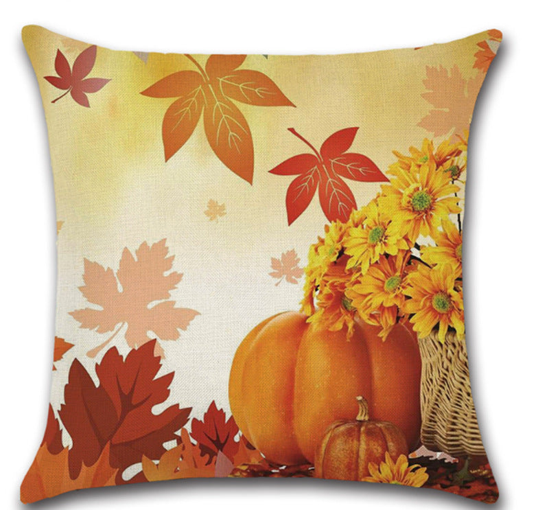 Herfst Kussenhoezen 45x45 cm – Duurzaam Linnen met Verborgen Ritssluiting 4