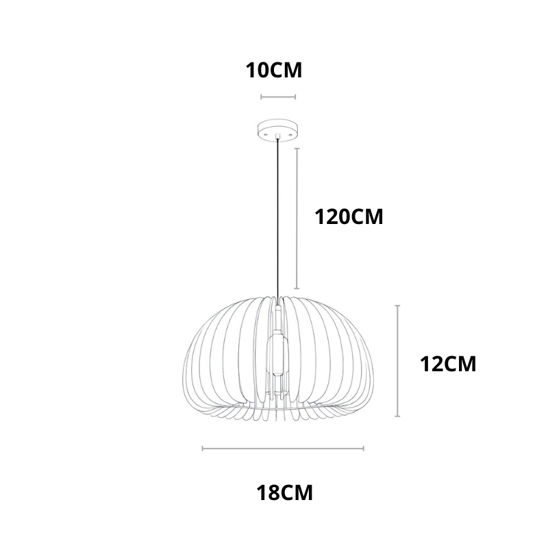 Houten Hanglamp Pompoenvorm voor Woonkamer, Eetkamer en Slaapkamer – Natuurlijke Verlichting in Diverse Maten 7