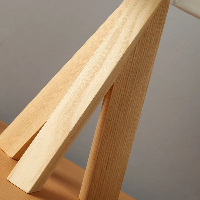 Houten Tafellamp met E27 Fitting – Modern Minimalistisch Ontwerp voor Slaapkamer en Woonkamer 3