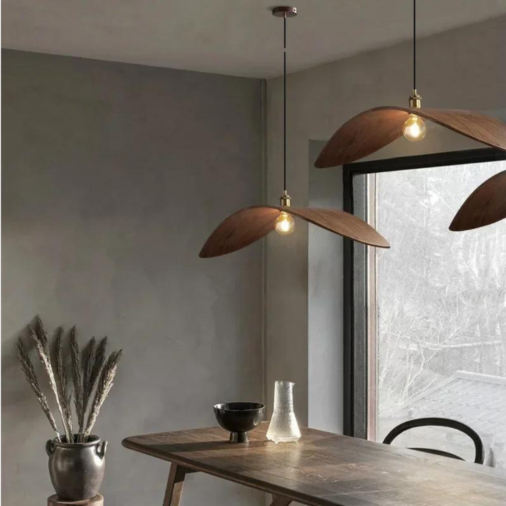 Houten Vintage Hanglamp met Verstelbare Hoogte – Rustieke Sfeer voor Elk Interieur 2