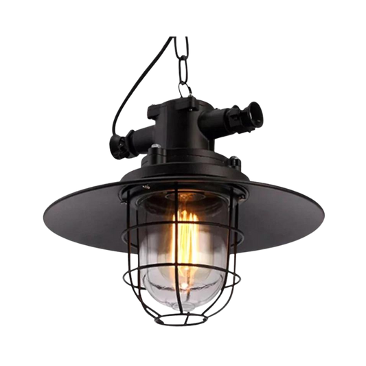 Industriele Hanglamp Zwart van Ijzer met Verstelbare Hoogte voor Eettafel en Woonkamer 0