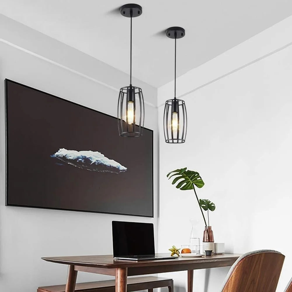 Industriële Zwarte Hanglamp – Minimalistisch Ontwerp voor Woonkamer en Eetkamer 0