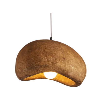Japandi Hanglamp van Hoogwaardig Hars met Textuur - Minimalistisch Design voor LED Verlichting 0