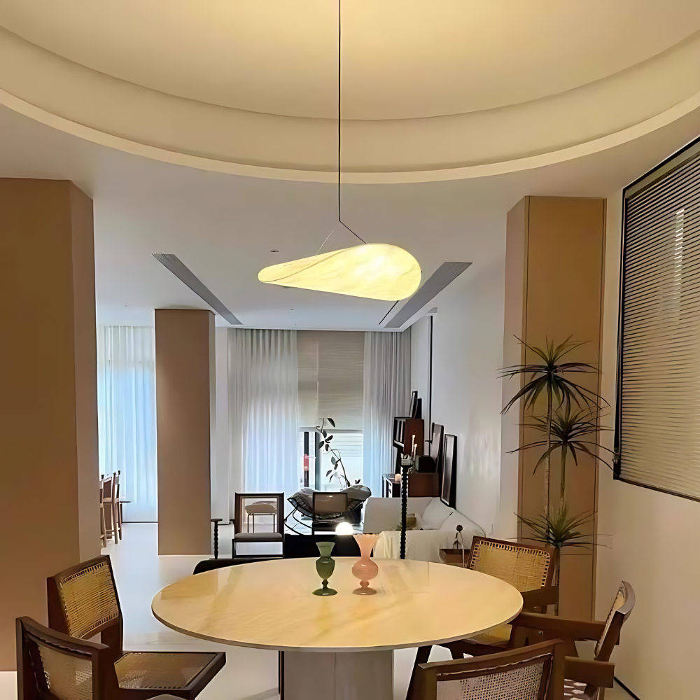Japandi Hanglamp van Hoogwaardige Zijde – Elegante Verlichting voor Woonkamer of Eettafel, Verstelbare Hoogte 7