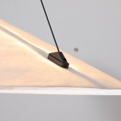 Japandi Zijden Hanglamp – Ovaal Design van Metaal en Zijden met LED Lichtbron 6