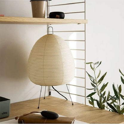 Japanse Staande Lamp van Rijstpapier met LED Verlichting – Sfeervolle Binnenlamp voor Woonkamer en Slaapkamer 4