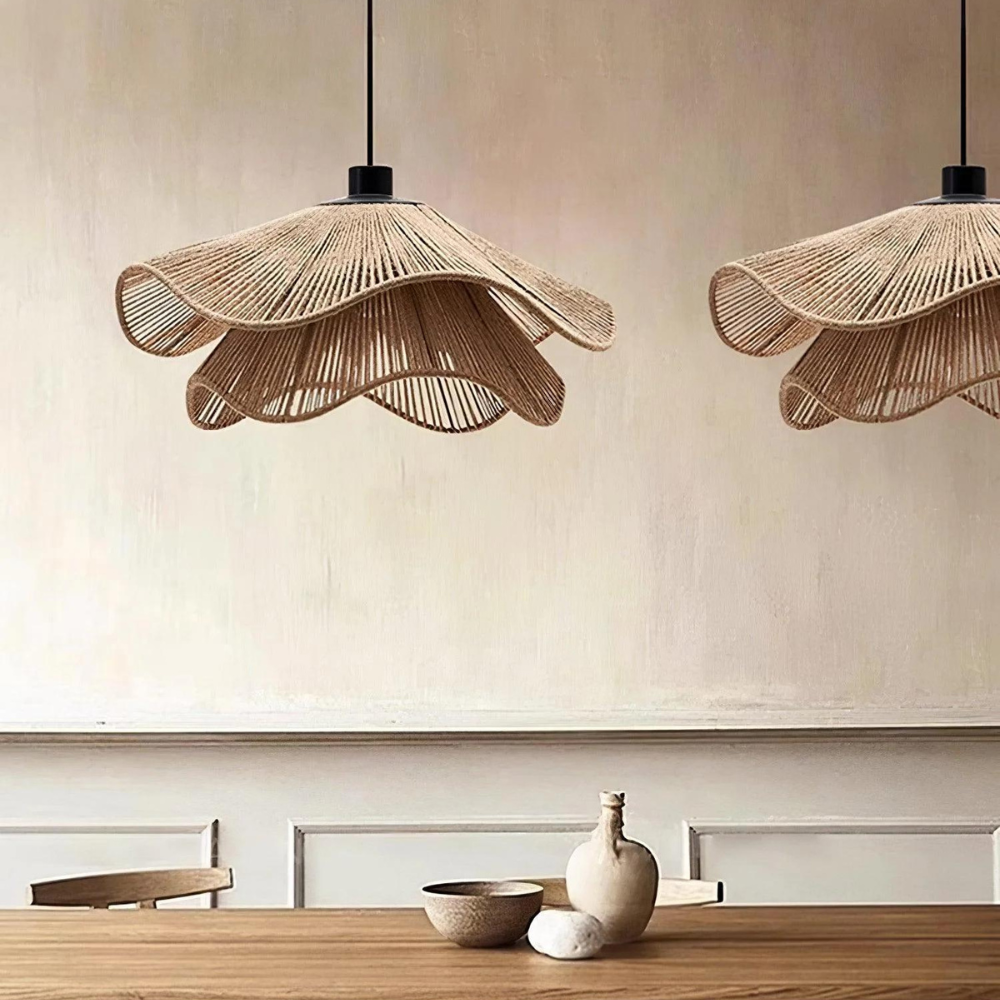 Jute Lampenkap Le Cap Pontos – Boho Design met Natuurlijke Elegantie voor Warm Licht in Elke Ruimte 1