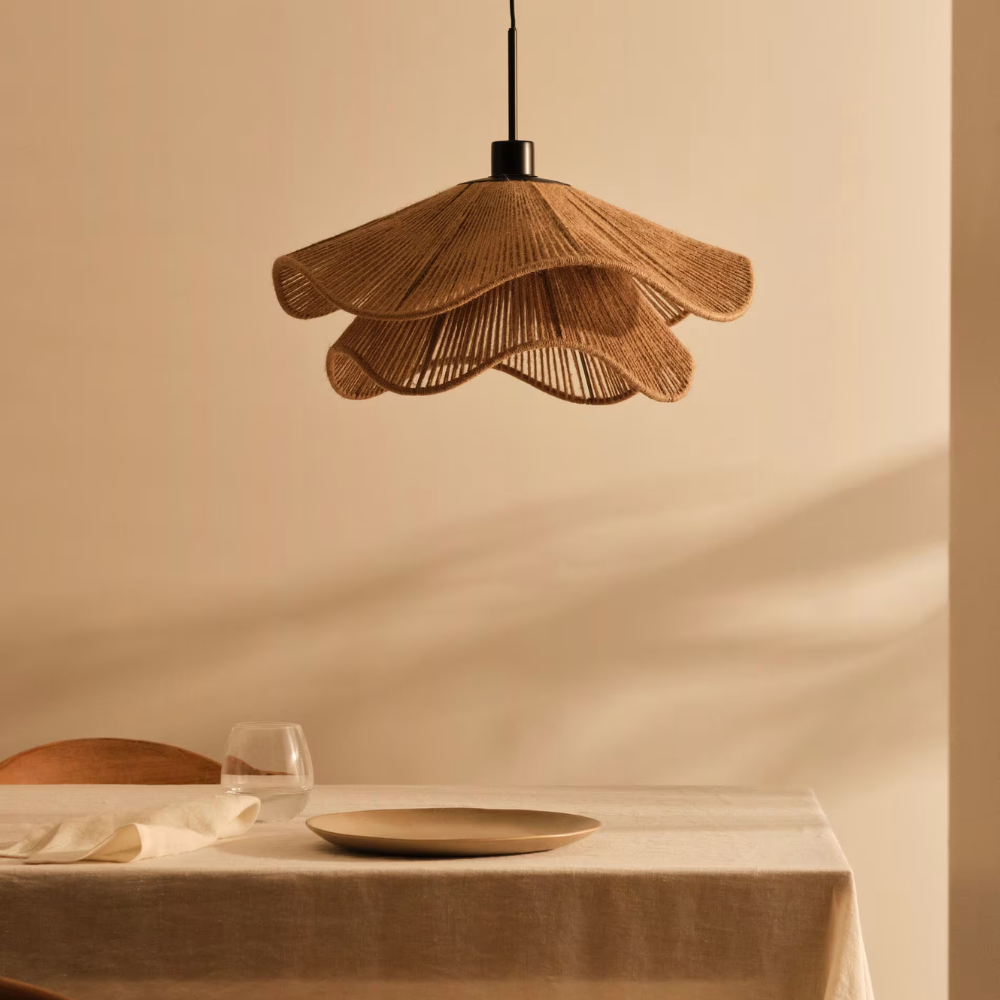 Jute Lampenkap Le Cap Pontos – Boho Design met Natuurlijke Elegantie voor Warm Licht in Elke Ruimte 5