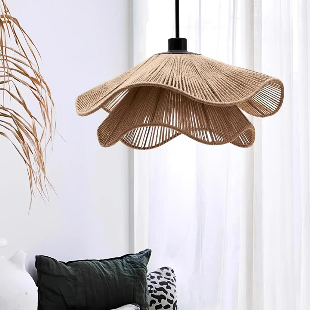 Jute Lampenkap Le Cap Pontos – Boho Design met Natuurlijke Elegantie voor Warm Licht in Elke Ruimte 6