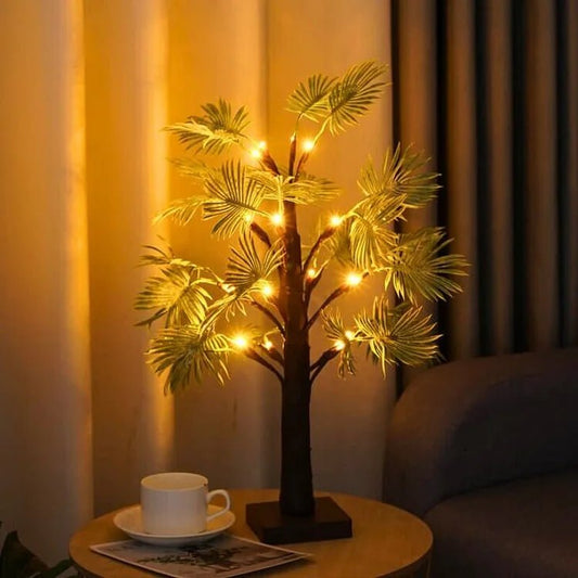 Kerst LED Palmbladverlichting – Warm Licht, Draadloos, 11x55cm, Duurzaam PVC voor Feestelijke Decoratie 0