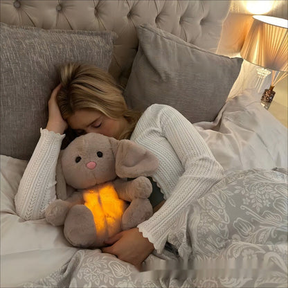 Knuffel Konijn met Kalmerende Geluiden en Licht – Zacht Pluche voor Ontspanning en Comfort 2