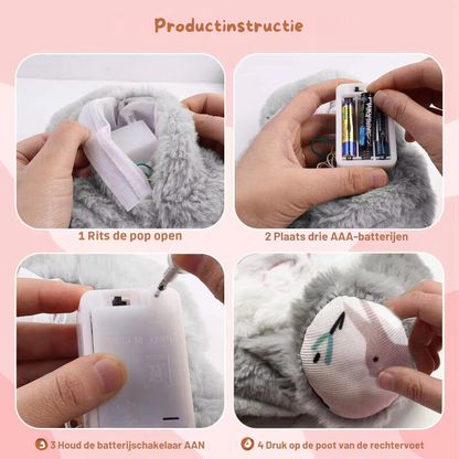 Knuffel Konijn met Kalmerende Geluiden en Licht – Zacht Pluche voor Ontspanning en Comfort 6