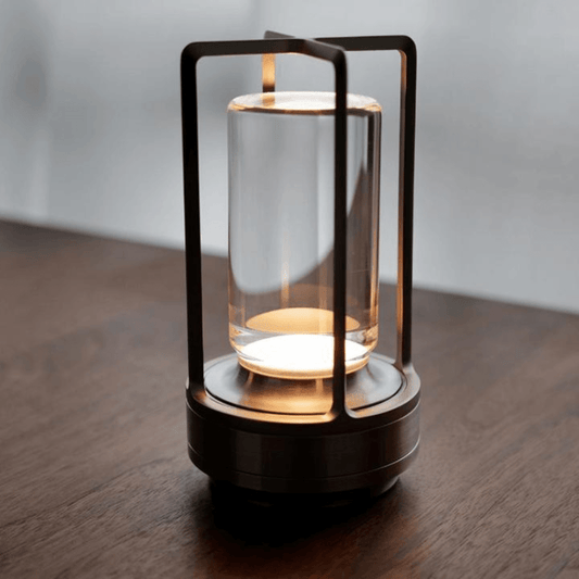 Kristallen Tuinlantaarn met Dimbare LED en USB Oplaadfunctie – Luxe Buitenlantaarn voor Sfeervolle Verlichting 0