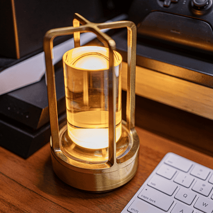 Kristallen Tuinlantaarn met Dimbare LED en USB Oplaadfunctie – Luxe Buitenlantaarn voor Sfeervolle Verlichting 1