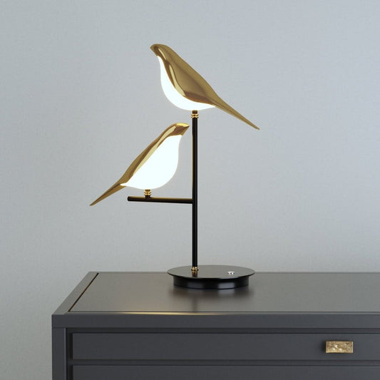 LED Tafellamp met Postmodern Gouden Vogelontwerp – Energiezuinige Verlichting voor Elke Ruimte 0