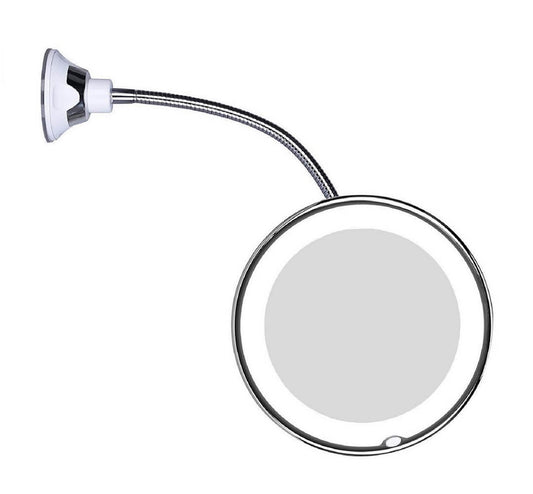 LED Vergrootspiegel met 10x Vergroting en Flexibele Zwanenhals - Draadloos en 360° Draaibaar met Heldere LED Verlichting 1