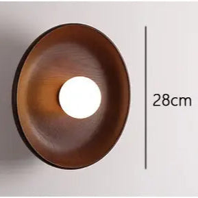 Landelijke Wandlamp van Hout in Licht en Donker – Rustiek Muurlamp voor Binnengebruik 4