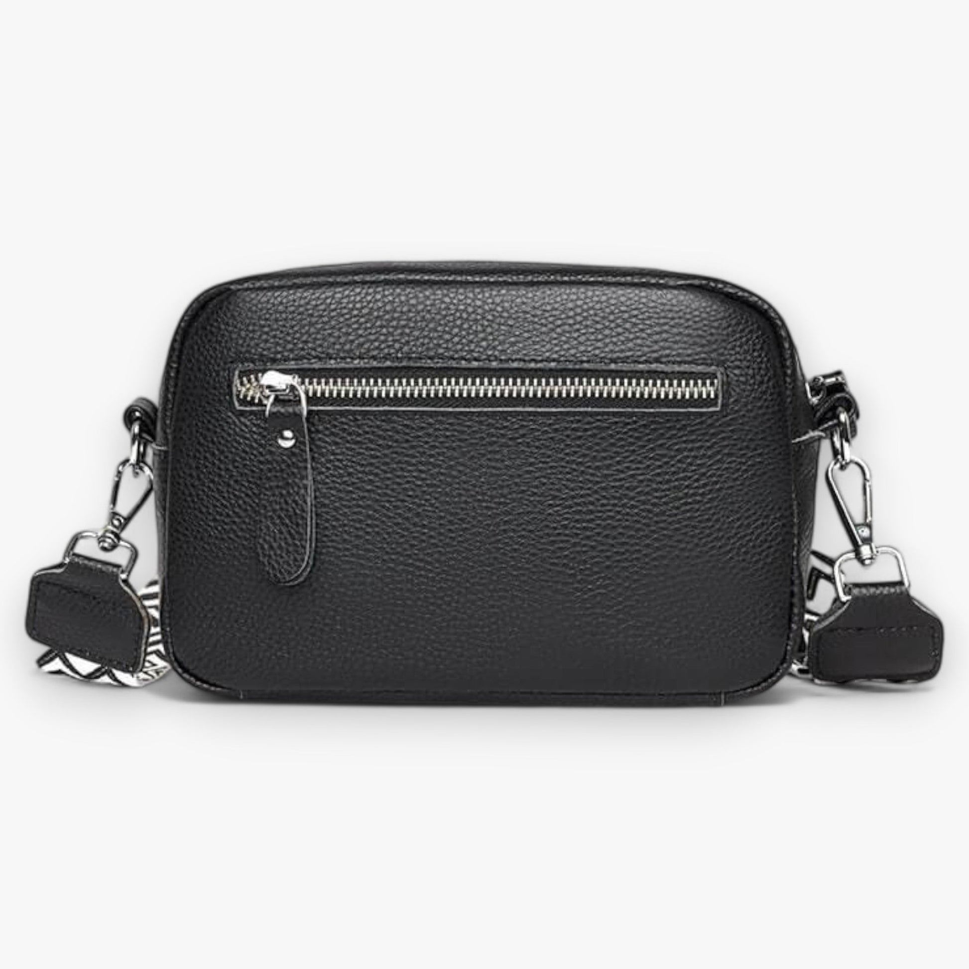 Leren Schoudertas Dames – Elegante Zwarte Crossbody Tas met Rits voor Dagelijks Gebruik 6