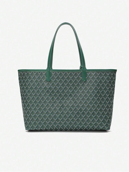 Lichtgewicht PVC Schoudertas Dames – Ruime Tote Bag voor Studenten met Stevige Hengsels en Waterafstotend Materiaal 3