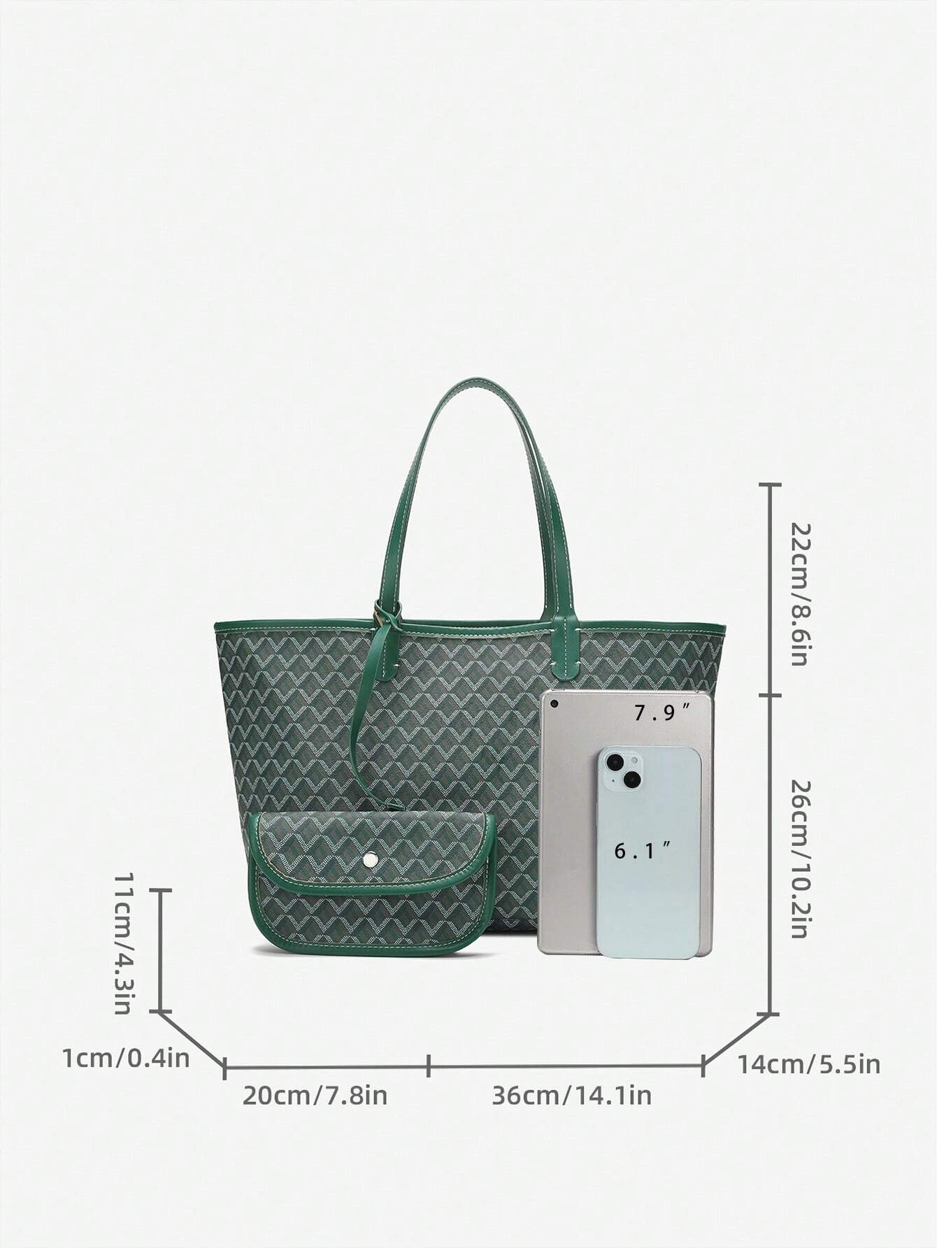 Lichtgewicht PVC Schoudertas Dames – Ruime Tote Bag voor Studenten met Stevige Hengsels en Waterafstotend Materiaal 7