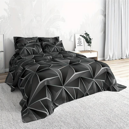 Luxe Dekbedset van Microfiber met Hotel-Design – Ademend, Kreukbestendig en Machinewasbaar, 1 Dekbedhoes en 2 Kussenslopen 0