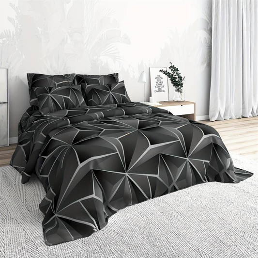 Luxe Dekbedset van Microfiber met Hotel-Design – Ademend, Kreukbestendig en Machinewasbaar, 1 Dekbedhoes en 2 Kussenslopen 0