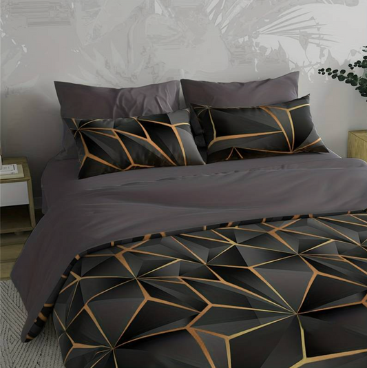 Luxe Dekbedset van Microfiber met Hotel-Design – Ademend, Kreukbestendig en Machinewasbaar, 1 Dekbedhoes en 2 Kussenslopen 1