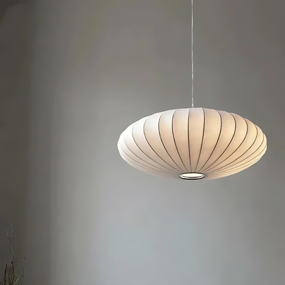 Luxe Japandi Hanglamp voor Eettafel – Elegante Zijden Lamp voor Woonkamer en Slaapkamer 1