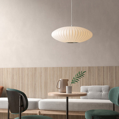 Luxe Japandi Hanglamp voor Eettafel – Elegante Zijden Lamp voor Woonkamer en Slaapkamer 6