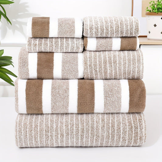 Luxe Koraal Badhanddoek Set – Ultra-Zacht en Snel Droog, 8-Delige Set voor Optimaal Comfort 1