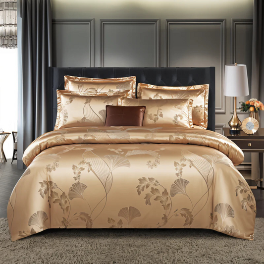 Luxe Satijnen Dekbedovertrek 240x220 cm met Bloemenprint – Ademend en Zijdezacht Beddengoed 0