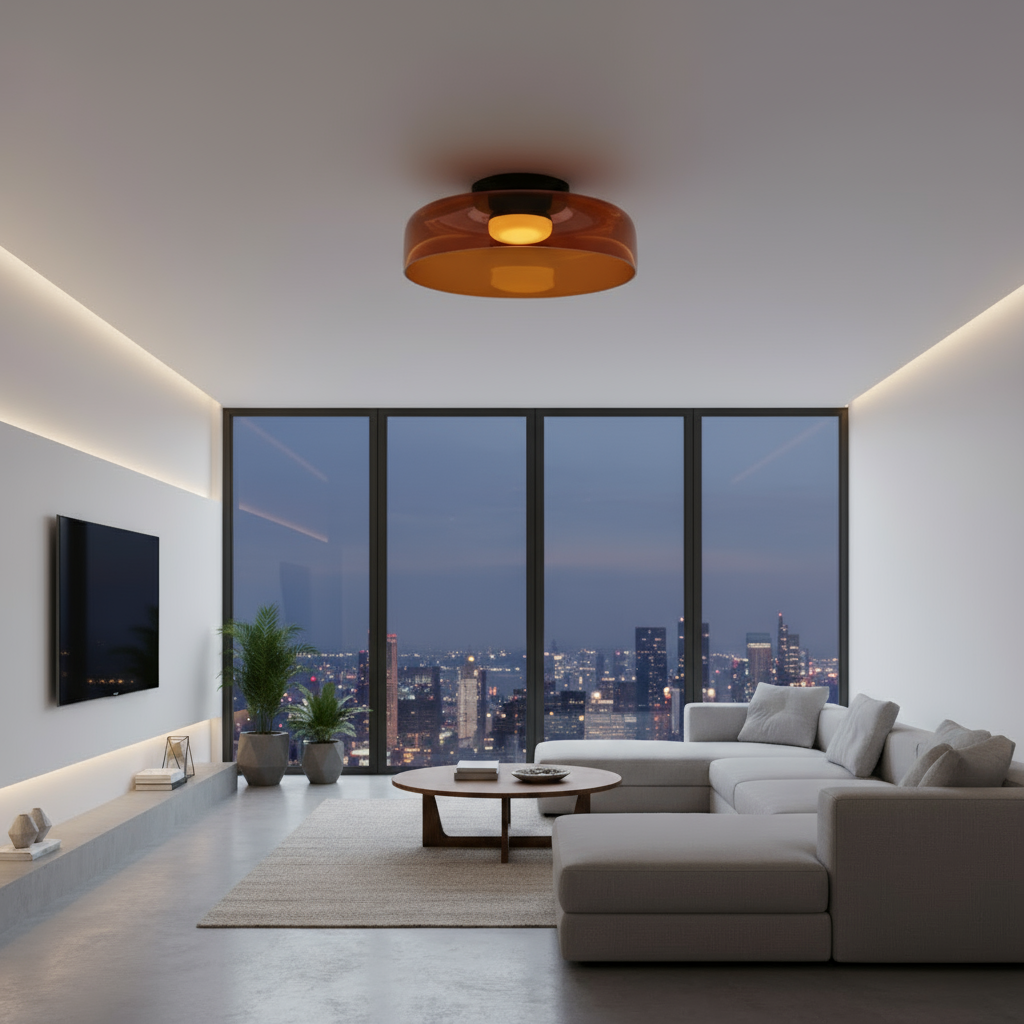 Scandinavische Glazen LED-Plafondlamp