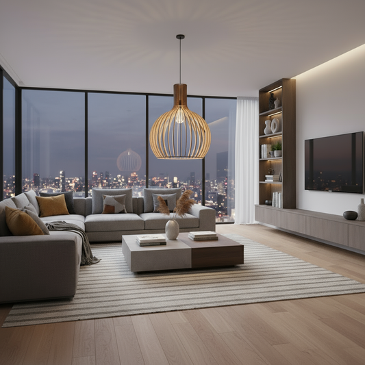 Colline Aube - Houten Hanglamp – Elegante Verlichting voor Elke Ruimte