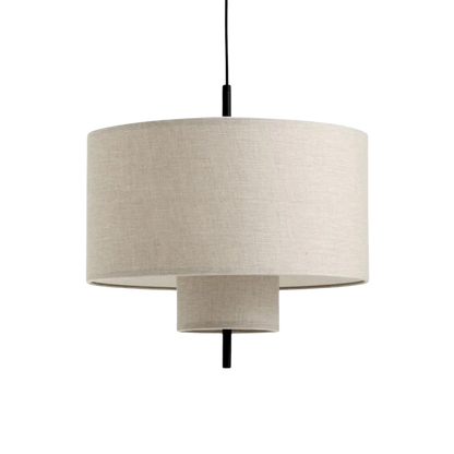 Margin Hanglamp Beige Textielkap – Stijlvolle Eetkamer of Woonkamer Lamp voor Gezellige Ruimtes 0